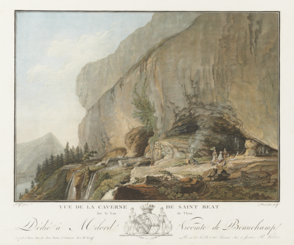 Вход в пещеры в 1776 году