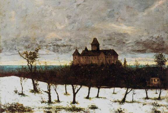 Гюстав Курбе. Замок Блоне: снег. 1875 г.