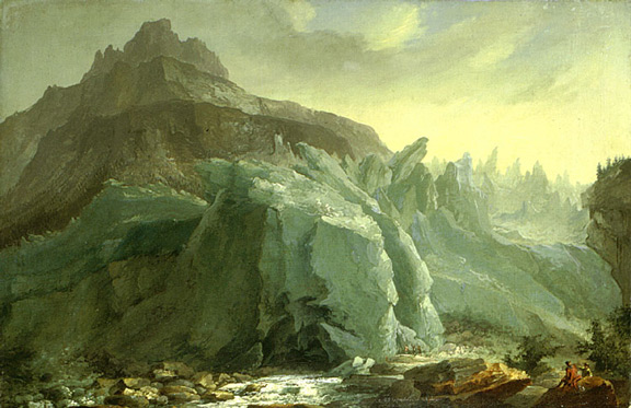 Каспар Вольф. Нижний гриндельвальдский ледник (Unterer Grindelwaldgletscher). 1774 г.