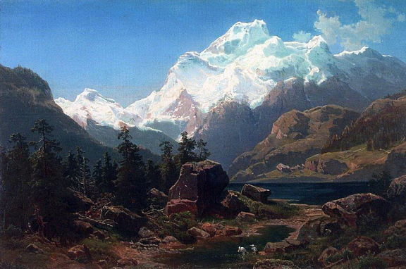 Картина А.К.Саврасов. Швейцарский вид. 1862.