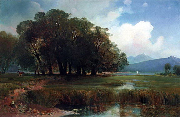 А.К.Саврасов. Швейцарский пейзаж с лошадьми. 1867.